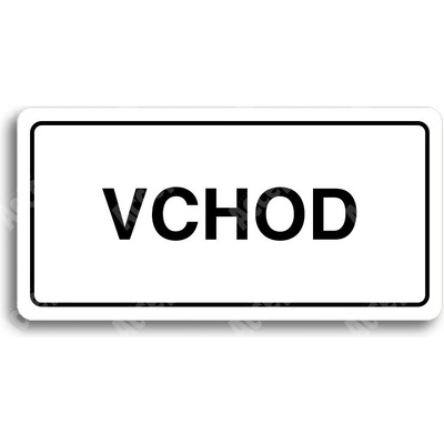 ACCEPT Piktogram VCHOD - bílá tabulka - černý tisk
