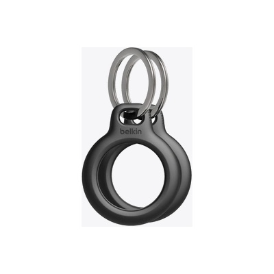 Apple Belkin Secure Holder w Keyring - Airtag - 2 Pack - Black (MSC002btBK)