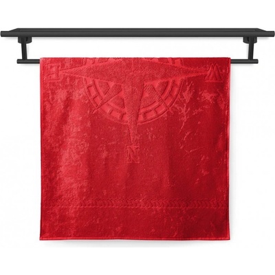 Veba extra velká plážová osuška 104 x 180 cm kompas červená