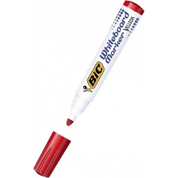 BIC Маркер BIC Velleda 1701, червен, от 1.3 до 2.5 mm, за бяла дъска, цената е за 1бр. (продава се в опаковка от 12бр. ) (OK4694)