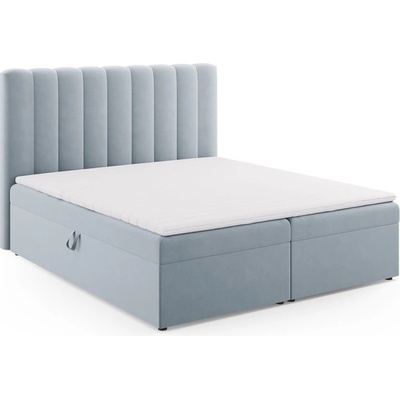 Milo Casa Gina boxspring s úložným priestorom Svetlomodrá