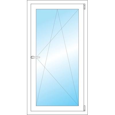 OKNA HNED Plastové okno 65x123 cm (650x1230 mm) bílé otevíravé a sklopné pravé