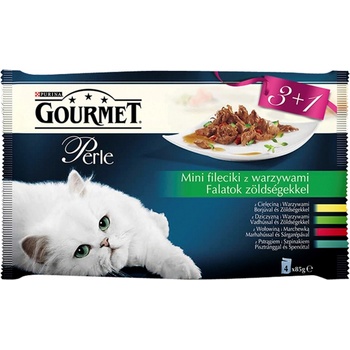 Friskies Cat GP 4 ks zelené MINI FILETS 85 g