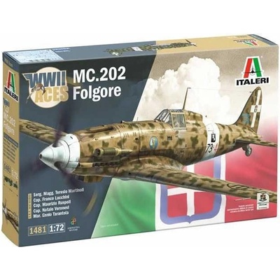 ITALERI Model Kit letadlo 1481 MC.202 Folgore Aces 1:72