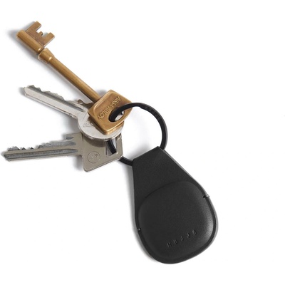 Mujjo Висококачествен ключодържател от естествена кожа за Apple AirTag - Mujjo Canopy AirTag Keychain (черен) (MUJJO-KY-001-BK)