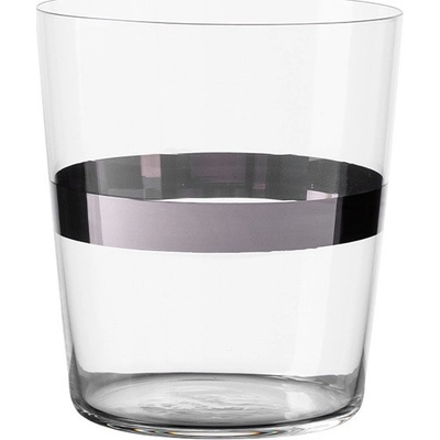 Lunasol Poháry Tumbler s pruhem v platinové barvě 6 x 440 ml