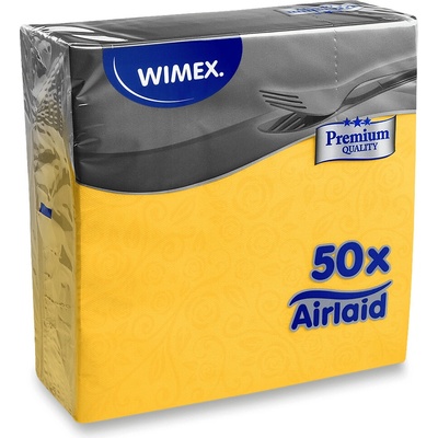 Wimex Premium Dekor papírové ubrousky 40x40 cm 50 ks žluté