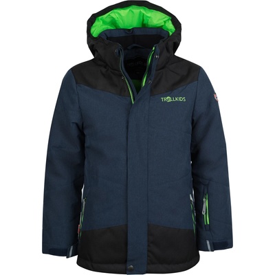 TROLLKIDS Детско ски яке Trollkids Kid's Norefjell Jacket Ski jacket - Navy Melange / Bright Green - размер 92 (EU) (703-2546-0411)