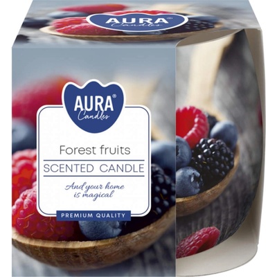 Декоративна свещ с аромат aura forest fruits и горене 20 часа (sn71s-08)