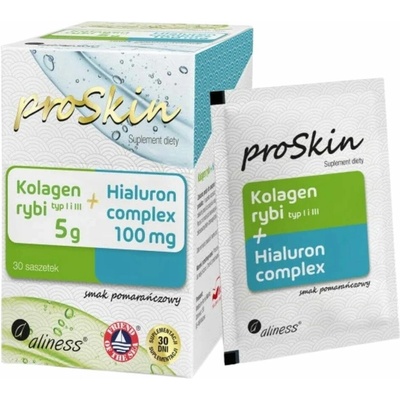 Aliness proSkin rybí kolagén 5 g + hyaluronový komplex 100 mg Orange 30 vreciek
