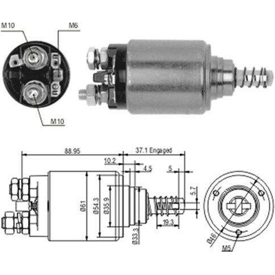 Elektromagnetický spínač, startér MAGNETI MARELLI 940113050186