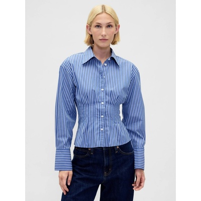 Gap popelínová košeľa Fitted Shirt modrá