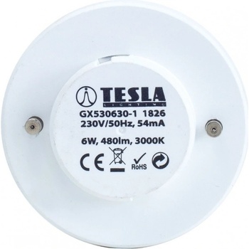 Tesla LED žárovka GX53 6W 230V 480lm 3000K Teplá bílá 180°