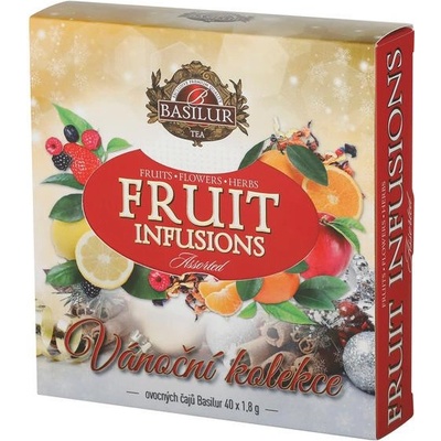 Basilur čaj fruit infusions ass vánoční 40 sáčků