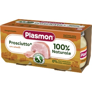 Plasmon Пюре Прошуто (свинско месо), 6+ м 2Х80г - topcho-online