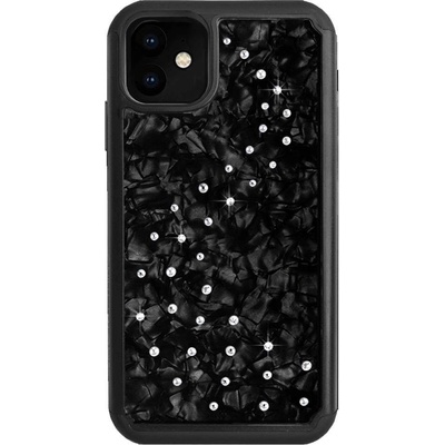Bling My Thing Milky Way Brilliance Nacre Swarovski - хибриден удароустойчив кейс с кристали Cваровски за iPhone 11 (черен)
