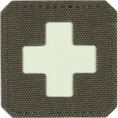 Nášivka M-Tac Medic Cross Laser Cut Glow - olivová-biela