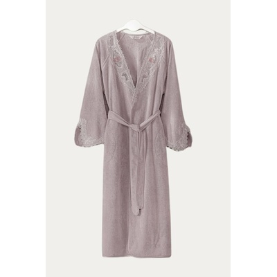 Soft Cotton dámský elegantní župan DESTAN Fialová Lila