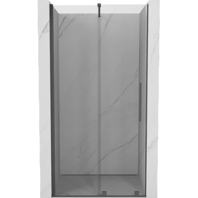 Mexen Velar плъзгаща се душ врата 100 см, прозрачна, тъмно сив металик четкано - 871-100-000-01-66 (871-100-000-01-66)