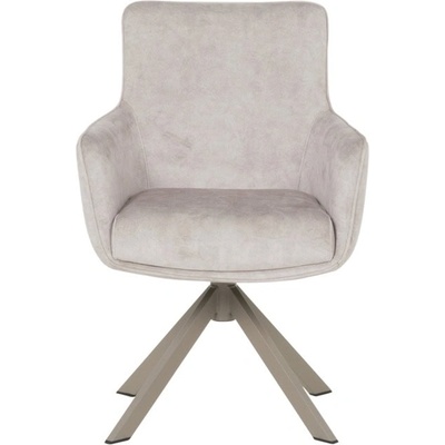 Carmen Трапезен стол Carmen VALGA, до 120кг, дамаска, праховобоядисана метална база, въртене на 360°, крем (bt-3532275)