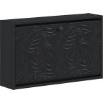 vidaXL Стенно шкафче за обувки DELFT 71 x 17 x 43 см Черно (897066)
