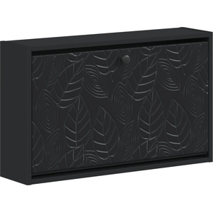 vidaXL Стенно шкафче за обувки DELFT 71 x 17 x 43 см Черно (897066)