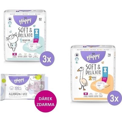 Bella Happy 1 NEWBORN Big Pack 2-5 kg 3x 82ks