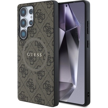 GUESS PU кожен 4G цветен пръстен MagSafe заден калъф за Samsung Galaxy S25 Ultra Brown Guess | Lilav | ЖЕНИ | UNI