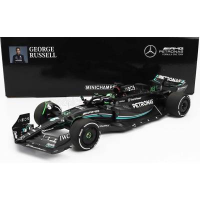 MINICHAMPS MERCEDES GP F1 W14 TEAM MERCEDES-AMG PETRONAS FORMULA ONE N 63 SEASON 2023 GEORGE RUSSEL - MATT BLACK 1:18