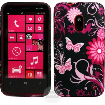 Image 1 of Nokia Lumia 620 Black Butterfly Силиконов калъф + Протектор