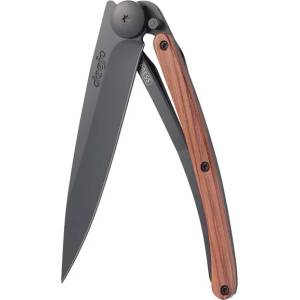 DEEJO 1gb005 black / Стилно ултралеко джобно ножче с дискретно черно острие без татуировки (1gb005)