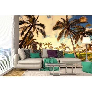 DIMEX ART s. r. o Самозалепваща се флизелинова фототапета палмова плантация 375 x 250 см
