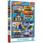 Trefl Детски пъзел Trefl от 2 x 70 части - Hot Wheels (34442) - ozone