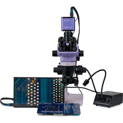 Цифров стереомикроскоп с течнокристален дисплей за ремонт на електронни устройства MAGUS Stereo D8TR (84846)
