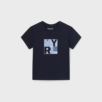 Image 1 of MAYORAL Тениска basic с къс ръкав в морско синьо за бебе момче с букви MYRL kids