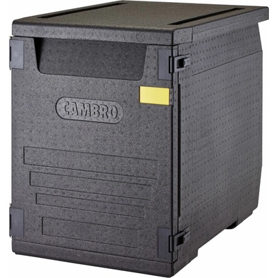 Termoizolační box Cam GoBox s předním plněním pro nádoby 600x400 mm, bez drážek, Cambro, 155 l, bez drážek, 155L, Černá, 770x540x(H)687mm