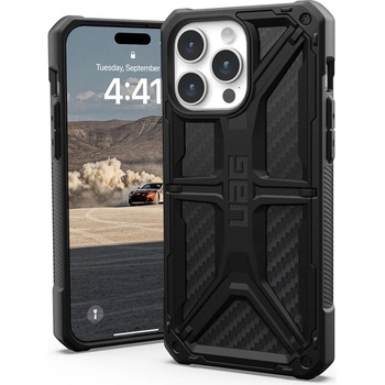 Image 1 of Urban Armor Gear Gear Monarch Case - удароустойчив хибриден кейс за iPhone 15 Pro Max (черен-карбон)