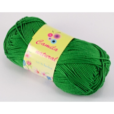 Priadza Camila natural - zelená - číslo farby 147