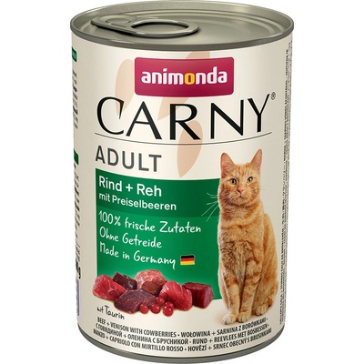 Animonda Carny Adult hovädzie, srnčí a brusinky 6 x 400 g