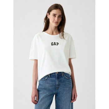 GAP Памучна тениска с логото на Gap GAP | Byal | ЖЕНИ | XXS