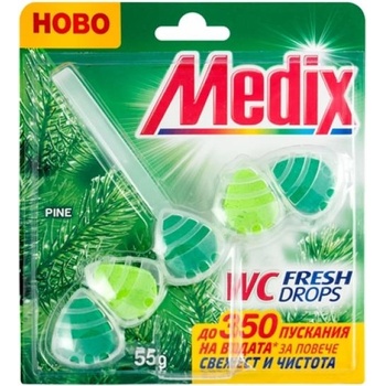 Medix Ароматизатор за тоалетна WC Fresh Drops, бор, 55 g