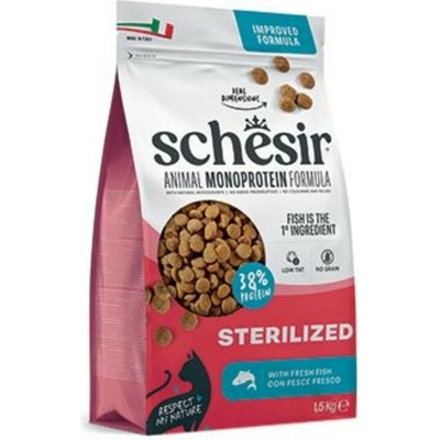 Schesir Cat Sterilized Animal Monoprotein Formula ryby 1,5 kg