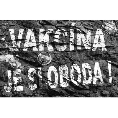 Vakcína je sloboda ! - ceduľa 30cm x 20cm Plechová tabuľa