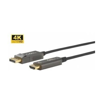 MicroConnect Premium Optic DP - HDMI Cable 15m cable, DP 1.4 - HDMI 2.0 Support 4K 60Hz, 18Gbps, YUV4: 4: 4, EDID/HDCP2.2
