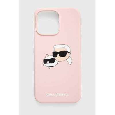 KARL LAGERFELD Кейс за телефон Karl Lagerfeld iPhone 15 Pro Max 6.7 в розово KLHMP15XSKCHPPLP (KLHMP15XSKCHPPLP)