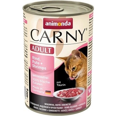 Animonda Cat Carny Adult hovädzie morka a krevety 6 x 400 g