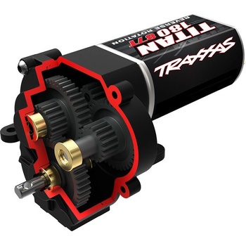 Traxxas 1:18 TRX-4M: Převodovka kompletní high range 16.6:1 s motorem