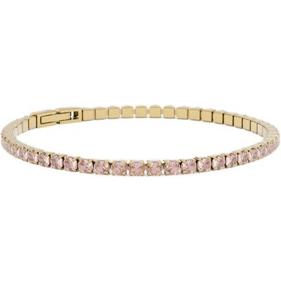 Furiosa Tenisový náramek s růžovými krystaly Swarovski SB-ROSALINETENNIS-G 16 cm