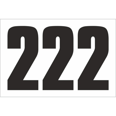 Trojciferná čísla (černá) samolepící vinylová fólie velikost znaku 150 mm