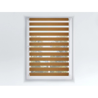 Fexi Roleta Den a noc, Origin slim karamel, A 038 150x44 cm levá-bílá